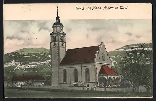 AK Maria Absam, Blick auf die Kirche