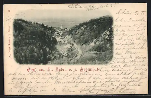 AK St. Andrä v. d. Hagenthale, Ortsansicht mit Kirche