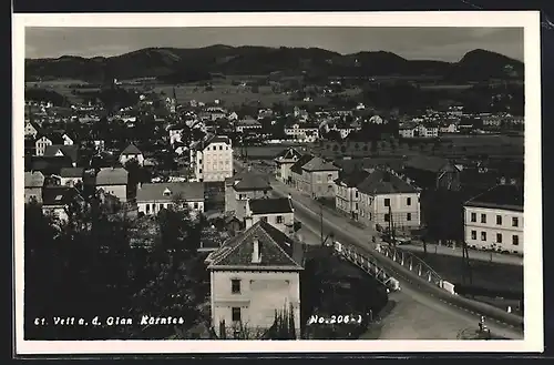 AK St. Veit a. d. Glan, Ortsansicht mit Brücke