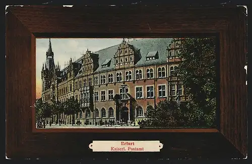 AK Erfurt, Kaiserl. Postamt in der Strasse am Anger