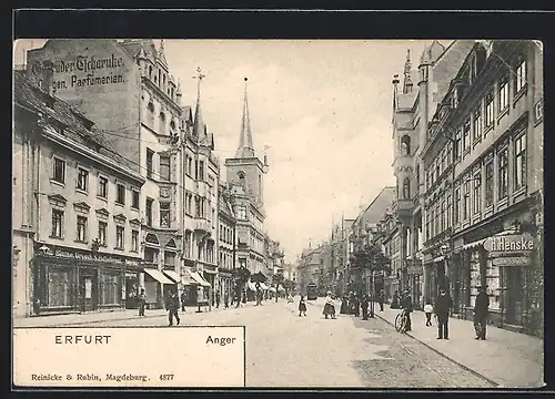 AK Erfurt, H. Henske in der Strasse am Anger