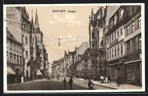 AK Erfurt, Strassenpartie am Anger