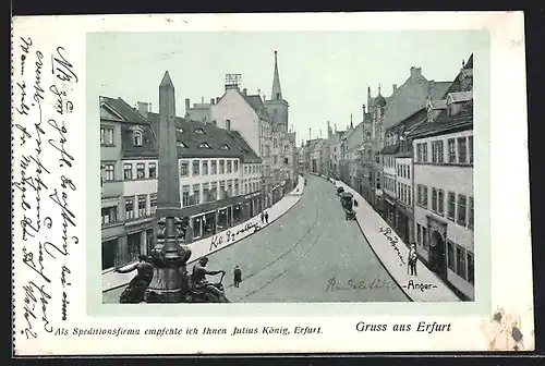 AK Erfurt, Brunnen in der Anger Strasse