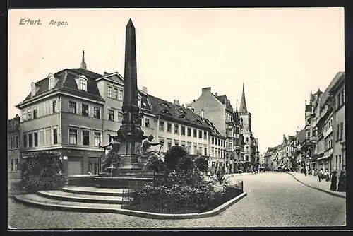 AK Erfurt, Monument Anger - Strasse