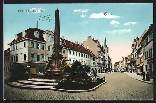 AK Erfurt, Strassenpartie am Anger