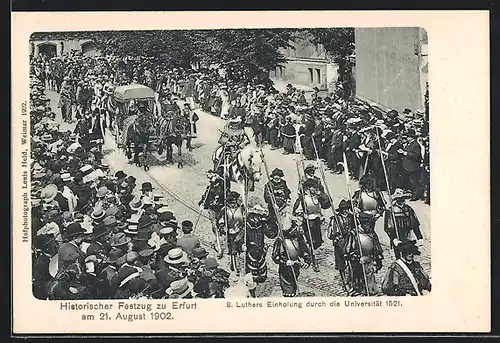 AK Erfurt, Historischer Festzug 21. August 1902