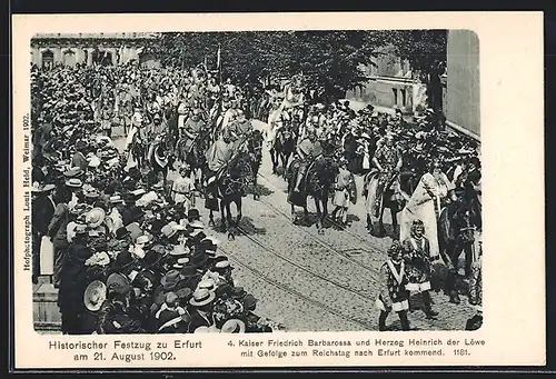 AK Erfurt, Historischer Festzug am 21.8.1902
