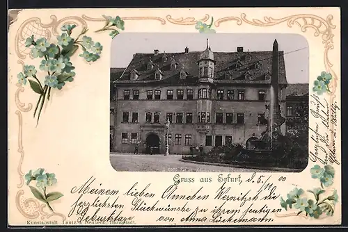 AK Erfurt, Hotel Haus Lucius, Angerstrasse 37, Passepartout