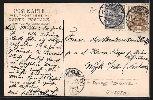 AK Erfurt, Sonntagsconcert vor dem Divisionsgebäude auf der Angerstrasse
