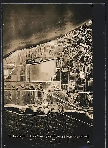 AK Helgoland, Befestigungsanlagen, Fliegeraufnahme