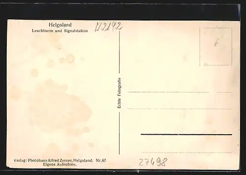 AK Helgoland, Leuchtturm und Signalstation