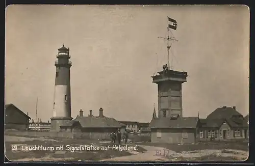 AK Helgoland, Leuchtturm mit Signalstation