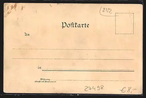 Lithographie Helgoland, Küstenpartie am Mittag