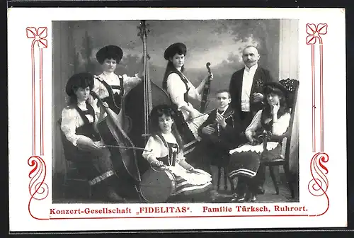 AK Ruhrort, Konzert-Gesellschaft Fidelitas, Familie Türksch, Musiker