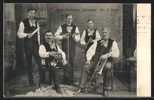 AK Die Musiker des Salon-Orchesters Borussia