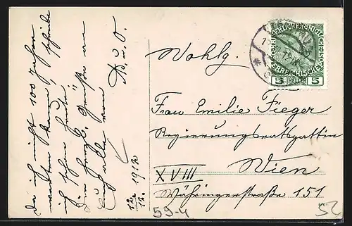 AK Datum 12.12.12., Porträt einer Frau