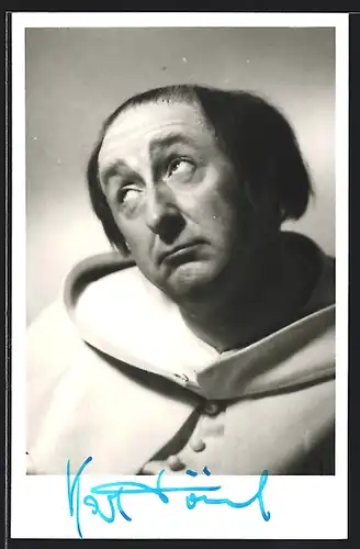 AK Opernsänger Karl Dönch als Geistlicher, mit original Autograph