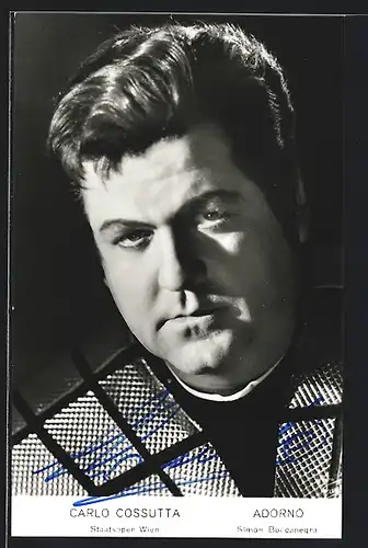 AK Opernsänger Carlo Cossutta, mit original Autograph