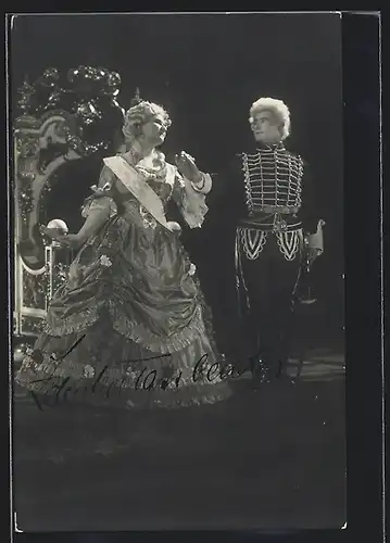 AK Opernsängerin Zdenka Fassbender, mit original Autograph