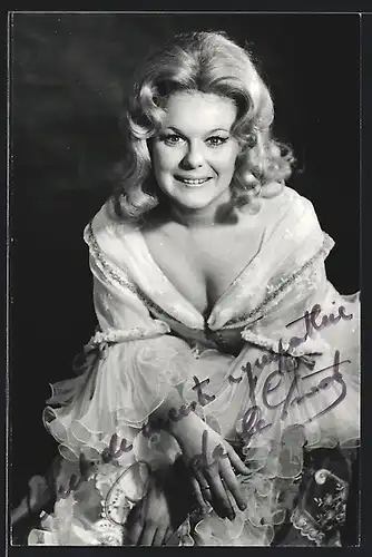 AK Opernsängerin Hilda de Groote, mit original Autograph