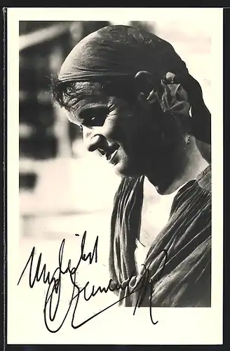 AK Opernsänger Oskar Czerwenka im Kostüm, mit original Autograph