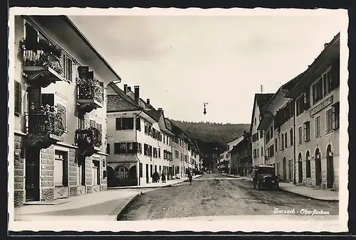 AK Zurzach, Oberflecken, Strassenpartie mit Gasthaus zur Waag