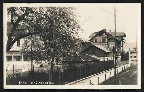 AK Baar, Mädchenheim, von der Strasse gesehen