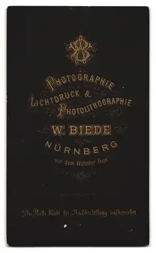 Fotografie W. Biede, Nürnberg, vor dem Wöhrder Thor, Paul und Bruder Menzel