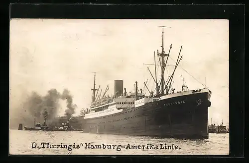 AK Passagierschiff Thuringia im Hafen