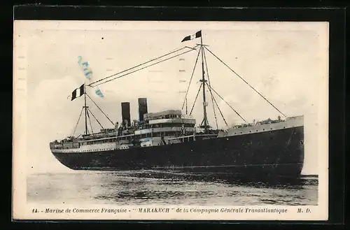 AK Marakech de la Compagnie Générale Transatlantique