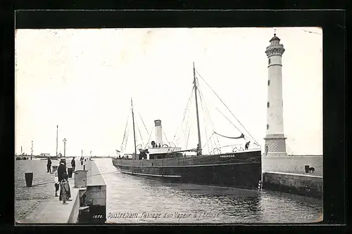 AK Oustrehan, Passage d`un Vapeur à l`Ecluse