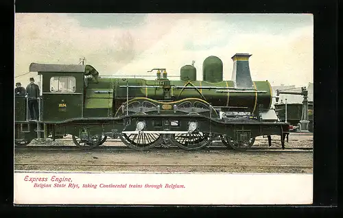 AK Express Engine No 2154, Belgian State Rlys., englische Eisenbahn