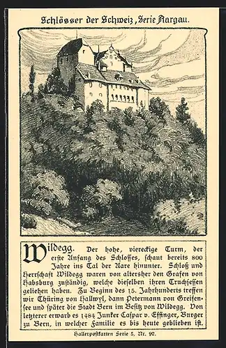 AK Möriken-Wildegg, Schloss Wildegg, Schlösser der Schweiz, Serie Aargau