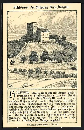 AK Habsburg, Schloss Habsburg, Schlösser der Schweiz, Serie Aargau