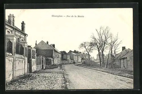 AK Champlan, Rue de la Mairie, Strassenpartie