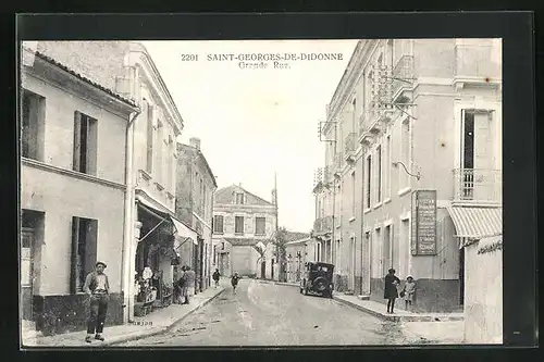 AK Saint-Georges-de-Didonne, Grande Rue, Strassenpartie