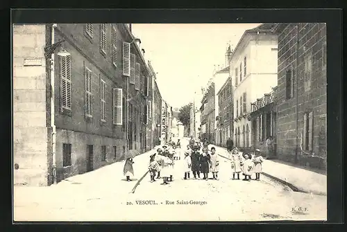 AK Vesoul, Rue Saint-Georges, Strassenpartie