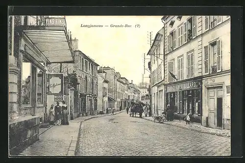 AK Longjumenau, Grande-Rue, Strassenpartie