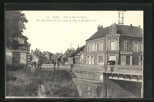 AK Noyon, Pont et Rue