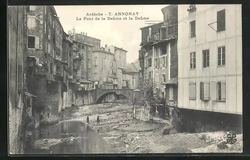 AK Annonay, le Pont de la Deume et la Deume