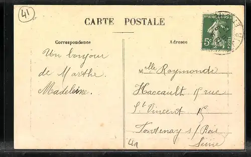 AK Droué, Souvenir et Inauguration de la Chapelle de Boisseleau 1912