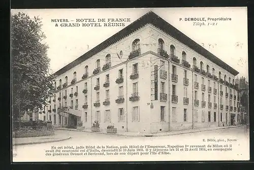 AK Nevers, Hotel de France & Grand Hotel Réunis