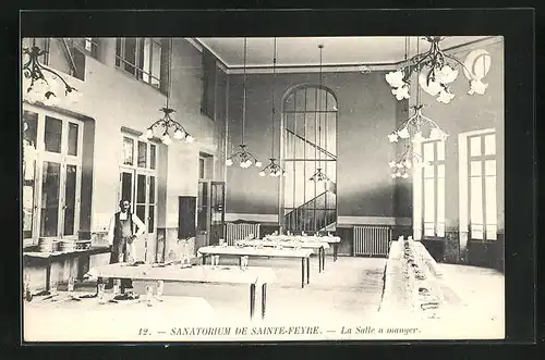 AK Sainte-Feyre, Sanatorium des Instituteurs et Institutrices, Salle a manger