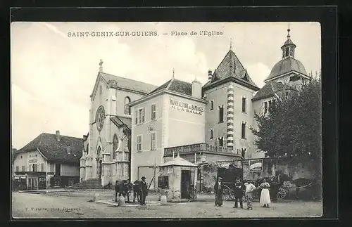 AK Saint-Genix-sur-Guiers, Place de l`Eglise