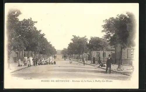 AK Bully-les-Mines, Mines de Béthune, Avenue de la Gare