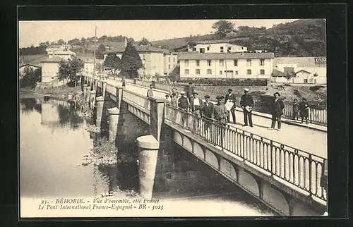 AK Béhobie, Vue d`ensemble, Côté France, Le Pont International Franco-Espagnol