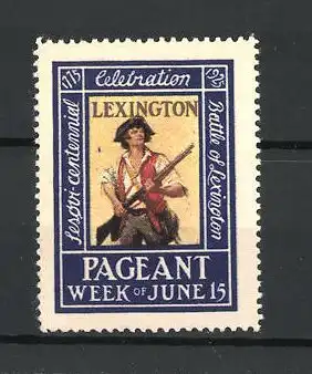 Reklamemarke Lexington, Pageant Week of June 15, 1925, Portrait eines Kämpfers