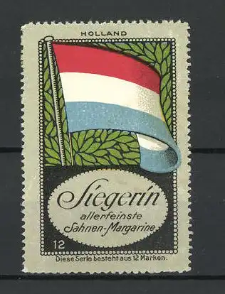 Reklamemarke Siegerin Margarine, Nationalfahne von Holland