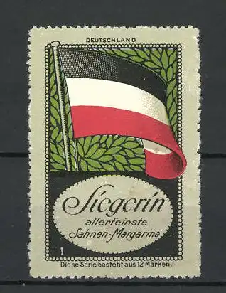 Reklamemarke Siegerin Margarine, Fahne Deutsches Reich