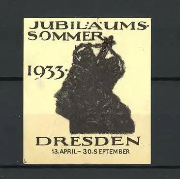 Reklamemarke Dresden, Jubiläums-Sommer 1933, Königin
